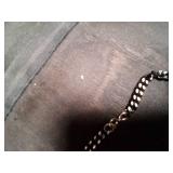 Black Metal Chain Necklace.
