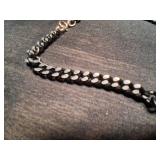 Black Metal Chain Necklace.