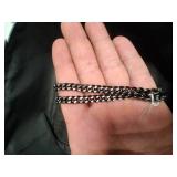 Black Metal Chain Necklace.