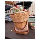 Assortment of Decorative Woven Baskets