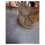Map Design Small Bucket With Lid.