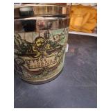 Map Design Small Bucket With Lid.
