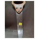 Saw With Wooden Carved Handle
