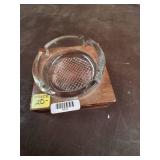 Laser Wooden Decorative Piece with Glass Dish