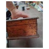 Vintage Engraved Wooden Box
