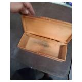 Vintage Engraved Wooden Box