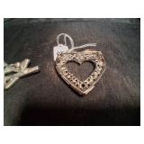 Silver Star and Heart Pins