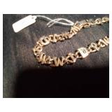 Gold Bracelet with Letters