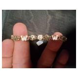 Gold Bracelet with Letters