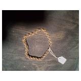 Golden Braided Chain Bracelet