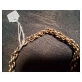 Golden Braided Chain Bracelet