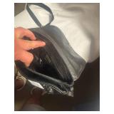 Black Woven Leather Crossbody Bag