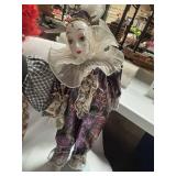 5 antique Decorative Clown Doll Collection