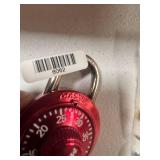 Red Master Combination Lock