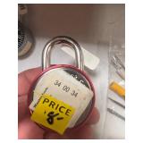 Red Master Combination Lock