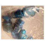 Blue Plastic Hydraulic Fittings Set