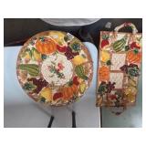 Autumn Harvest Ceramic Wall Platter
