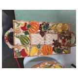 Autumn Harvest Ceramic Wall Platter