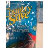 Assortment of laundry detergent and cleaning chemicals
