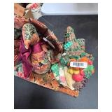 Vintage Autumn Harvest Cornucopia Decoration