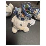 Ceramic Snowman Holiday Ornaments