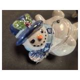 Ceramic Snowman Holiday Ornaments