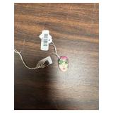 Vintage Floral Ceramic Bead with Baby Feet Charm