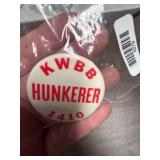 Vintage KWB Hunkerer 1410 Industrial Button Badge