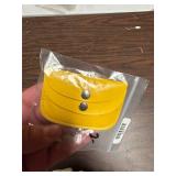 Yellow Leather Card Holder with Snap Buttons