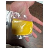 Yellow Leather Card Holder with Snap Buttons