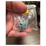 Vintage Style Starfish Pendant with Blue and Green Crystals