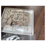 Home decor and assortment of keychains