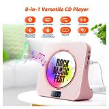 Desktop CD Player with Speakers, ROADOM Bluetooth CD Player with Hi-Fi Stereo Sound, Remote Control, Supports CD/Bluetooth/FM Radio/USB/AUX/Timer/Repeat