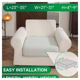Couch Cover, Stretch Sofa Cover, Soft Seat Cushion Covers Washable, Sectional L Shape Sofa Slipcover, Wear Stain Resistant Pet Friendly Furniture Protector for Home(1 Seat Cover S, Light Gray)