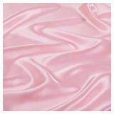 Pink Silk Satin Fabric, 3 Yards 60 Wide, Shiny and Soft Charmeuse Satin Fabric for Sewing Wedding Bridal Dress Crafts"