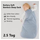 BubblePanda Rayon Made From Bamboo Sleep Sack 0-6 Months 2.5 Tog Winter Baby Sleep Sack 3-6 Months Soft Warm Quilted Newborn Baby Wearable Blanket 0-3 Months 2-Way Zipper Baby Sleeping Bag - Retail: $