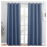 Blue Haze Blackout Curtains - Thermal Insulated Room Darkening Drapes for Bedroom/Living Room, Set of 2 Curtain Panels, 55 x 80 inch