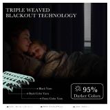 Blue Haze Blackout Curtains - Thermal Insulated Room Darkening Drapes for Bedroom/Living Room, Set of 2 Curtain Panels, 55 x 80 inch