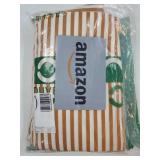 Cal King Duvet Cover Set, Cotton Duvet Cover 3 Pieces with Zipper Closure, 1 Duvet Cover and 2 Pillowcases(White with Rust Striped) - Retail: $69