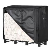 4ft Waterproof Firewood Cover, Heavy Duty 600D Oxford Outdoor Storage Wood Rack Cover with Buckle (Log Rack not Included) - Retail: $30