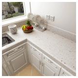 Glossy Granite Wallpaper Peel and Stick Countertop Contact Paper Waterproof Removable Terrzzo Contact Paper for Cabinets and Drawers Self Adhesive Marble Vinyl Wallpaper for Kitchen Bathroom