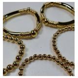 5pcs Layered Beaded Chunky Bracelets Set for Women Dainty Stretch Elastic Round Beads Tube Bangle Bracelets Boho Stackable Bracelets Trendy Jewelry