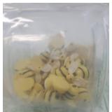 45 Pieces Tiny Bees Craft Decoration Party Decor Flatback Honey Resin Bee Shaped Embellishment with Storage Box for DIY Craft Home(0.51 Inch)