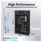 2-Pack Ring V4 Battery Compatible with Ring Video Doorbell 2/3/4/3plus, Stick Up Cam (2nd and 3rd Gen) Rechargeable 3.65V 6040mAh Battery
