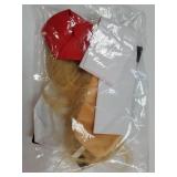 Pet Cat/Dog Blonde Wig with Tie - Iconic and Playful Toupee Hat, Cosplay Dress Up Clothing Costume Halloween Accessories (RedTie, L) - Retail: $17