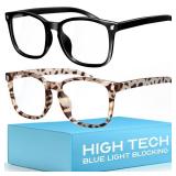 High Tech Blue Light Glasses - Advanced up to 99% Blue Light Blocking Computer Glasses - Screen Fatigue & UV Protection