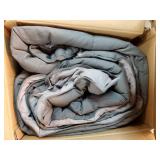 Bare Home 1800 Collection Reversible Down Alternative Comforter  All-Season  Queen  Gray/Light Gray