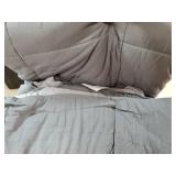 Bare Home 1800 Collection Reversible Down Alternative Comforter  All-Season  Queen  Gray/Light Gray