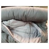 Bare Home 1800 Collection Reversible Down Alternative Comforter  All-Season  Queen  Gray/Light Gray