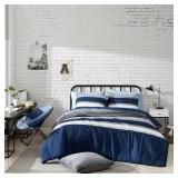 Nautica - Twin/Twin XL Comforter Set, Reversible Bedding with Matching Sham, Medium Weight, Dorm Essentials, Oeko-Tex Certified (Heathered Block Grey)